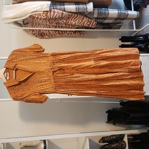 Mango Cheetah Print Maxi Shirtdress